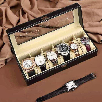 6 Slot Watch Box Display Case